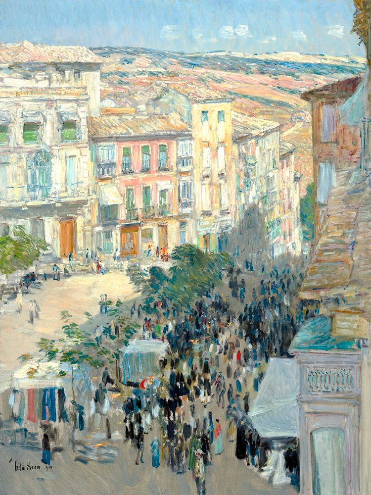 View Of A Southern French City (1910), Frederick Childe Hassam