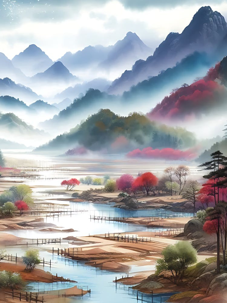 Watercolor Vibrant Country 1