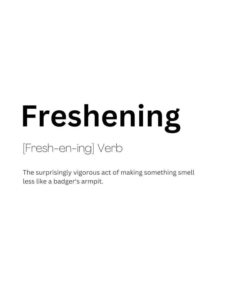 Freshening Definition Meaning
