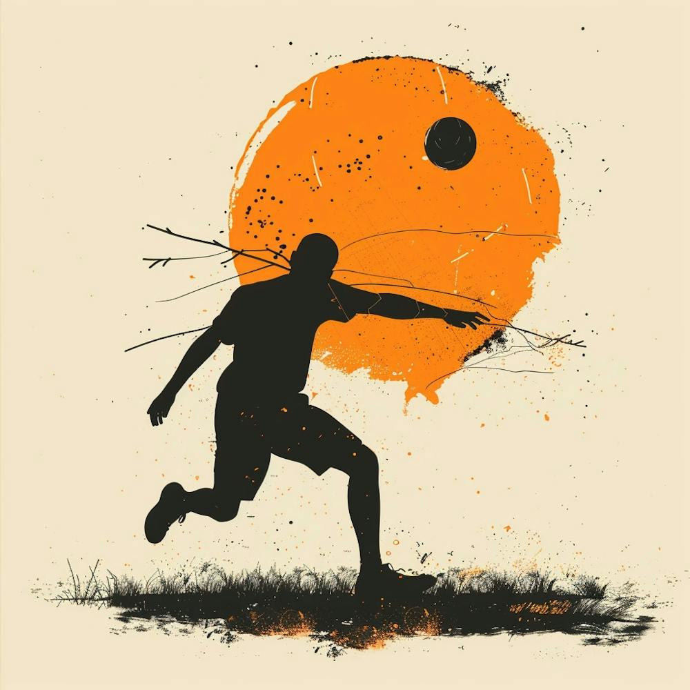 Silhouette Of A Soccer Player