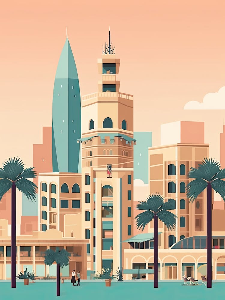 Dubai Travel Illustration 2