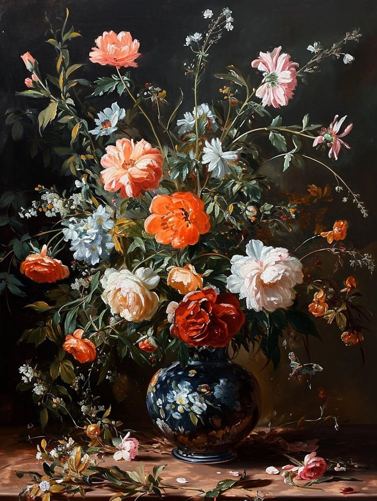 Baroque Floral Still Life Everlasting Flowers 3