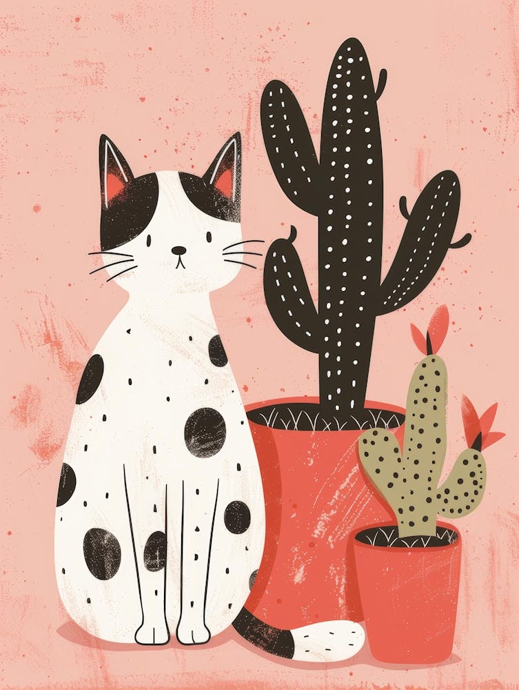 Cat And Cactus