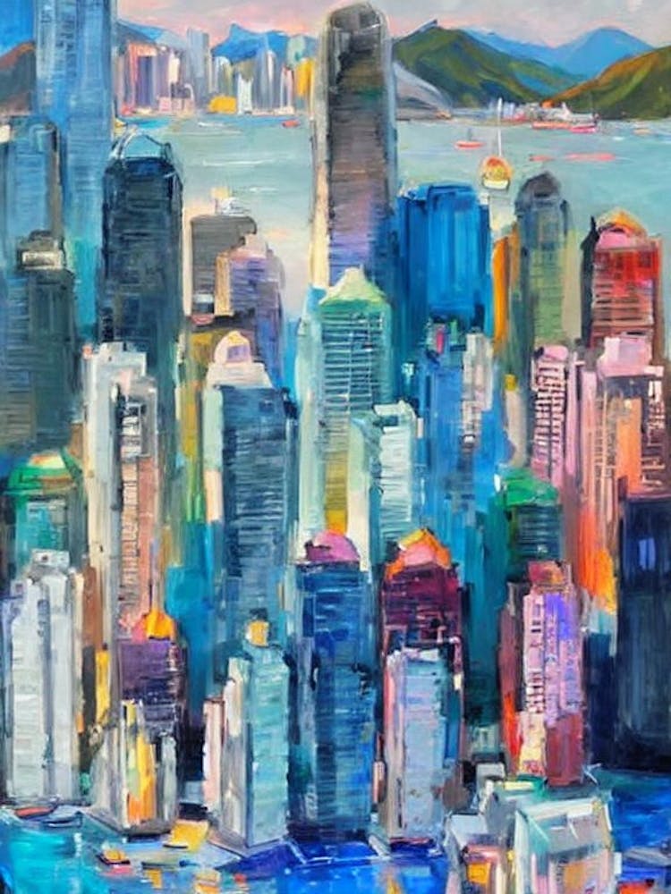 Hong Kong Victoria Harbour Hong Kong Abstract Block 1 harbour