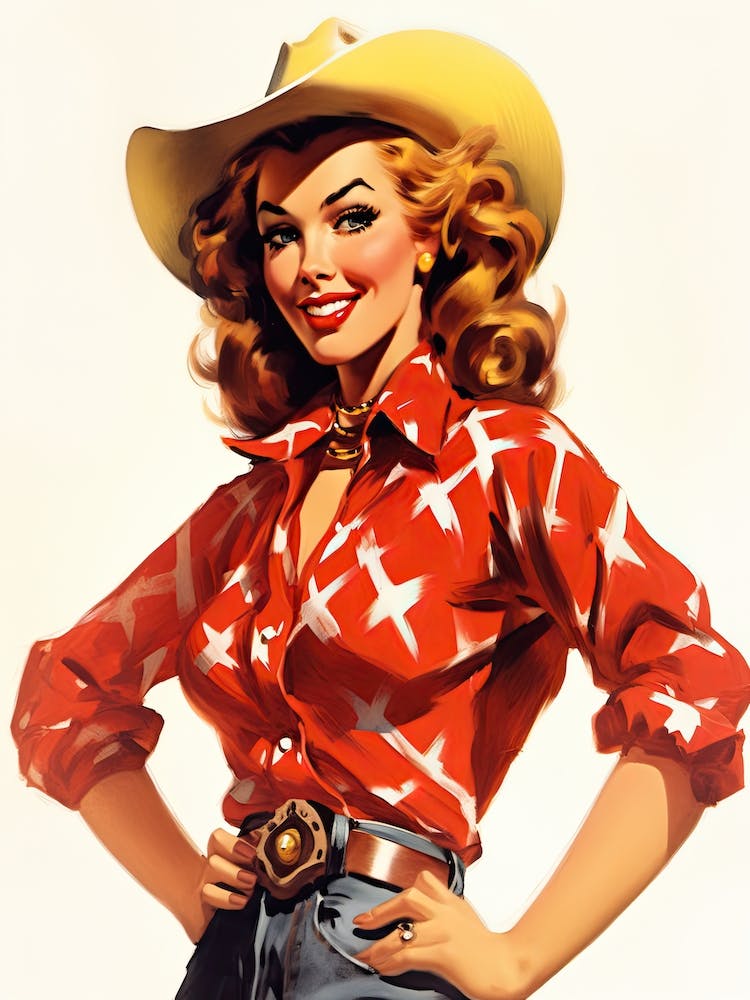 Retro American Cowgirl 4