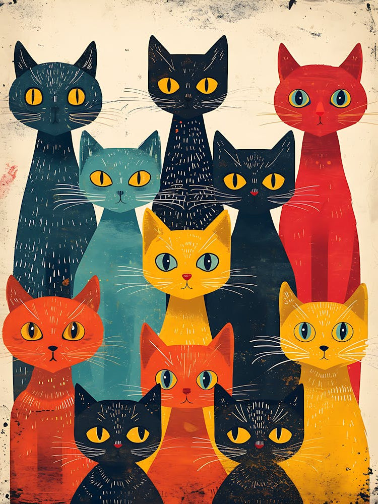 Group Of Cats 7