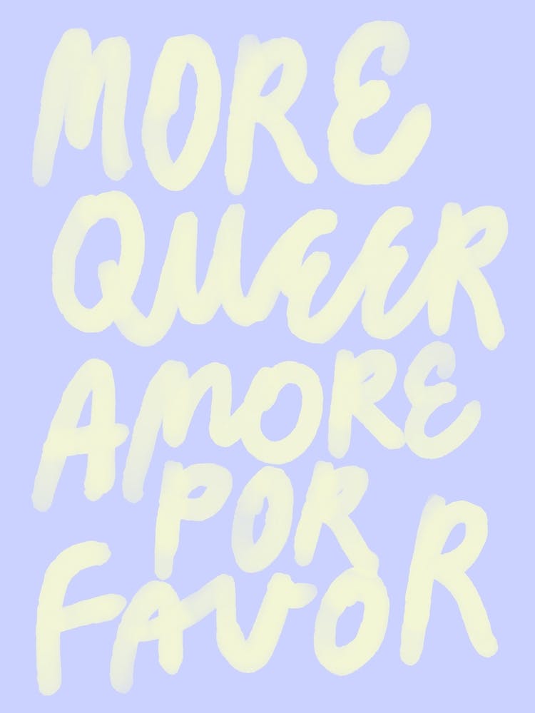 Cheerful LGBTQIA+ Handlettering »More Queer Amore«