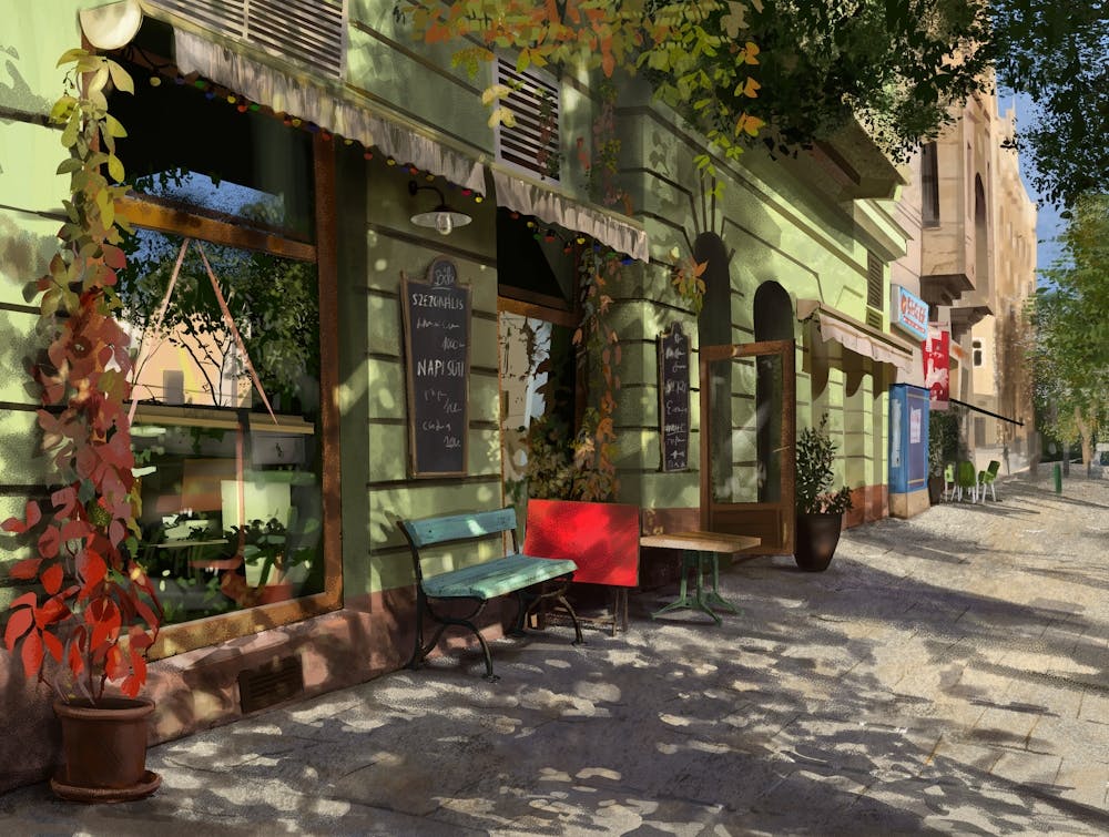 Café vor der Eröffnung