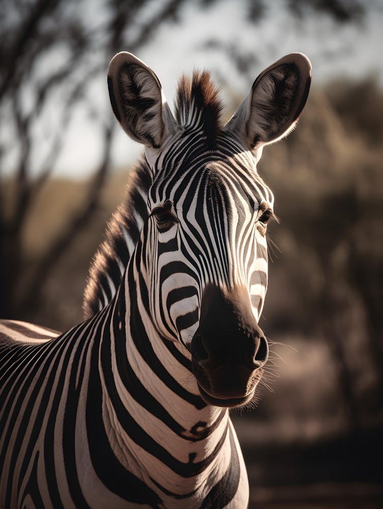 Portrait of a Zebra