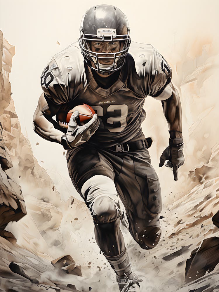Football Player Running 1