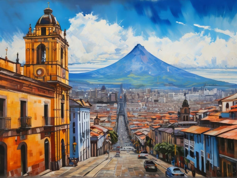 Ecuador Cityscape art