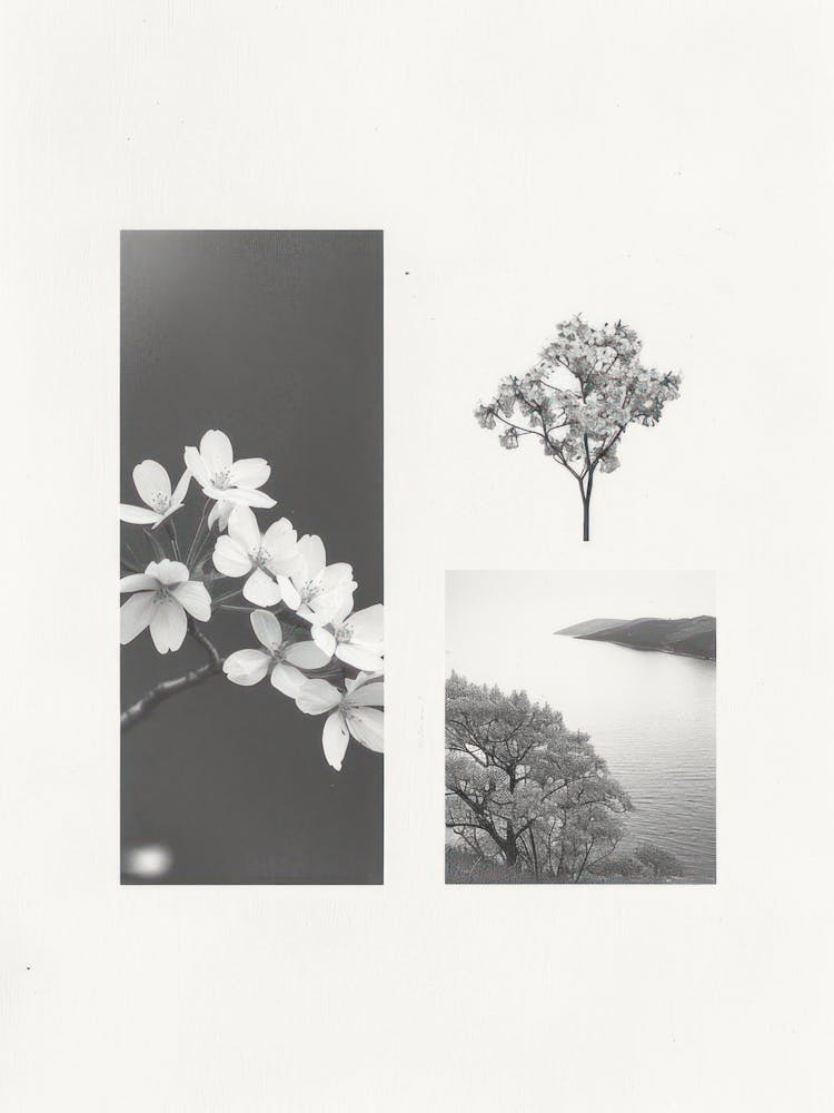 Cherry Blossom Flower Photo Collage 1