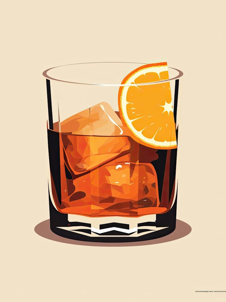 Illustration Sazerac Floral Infusion Cocktail 1