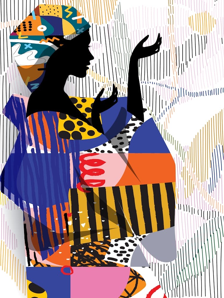 Afrikanische Frau Modern
