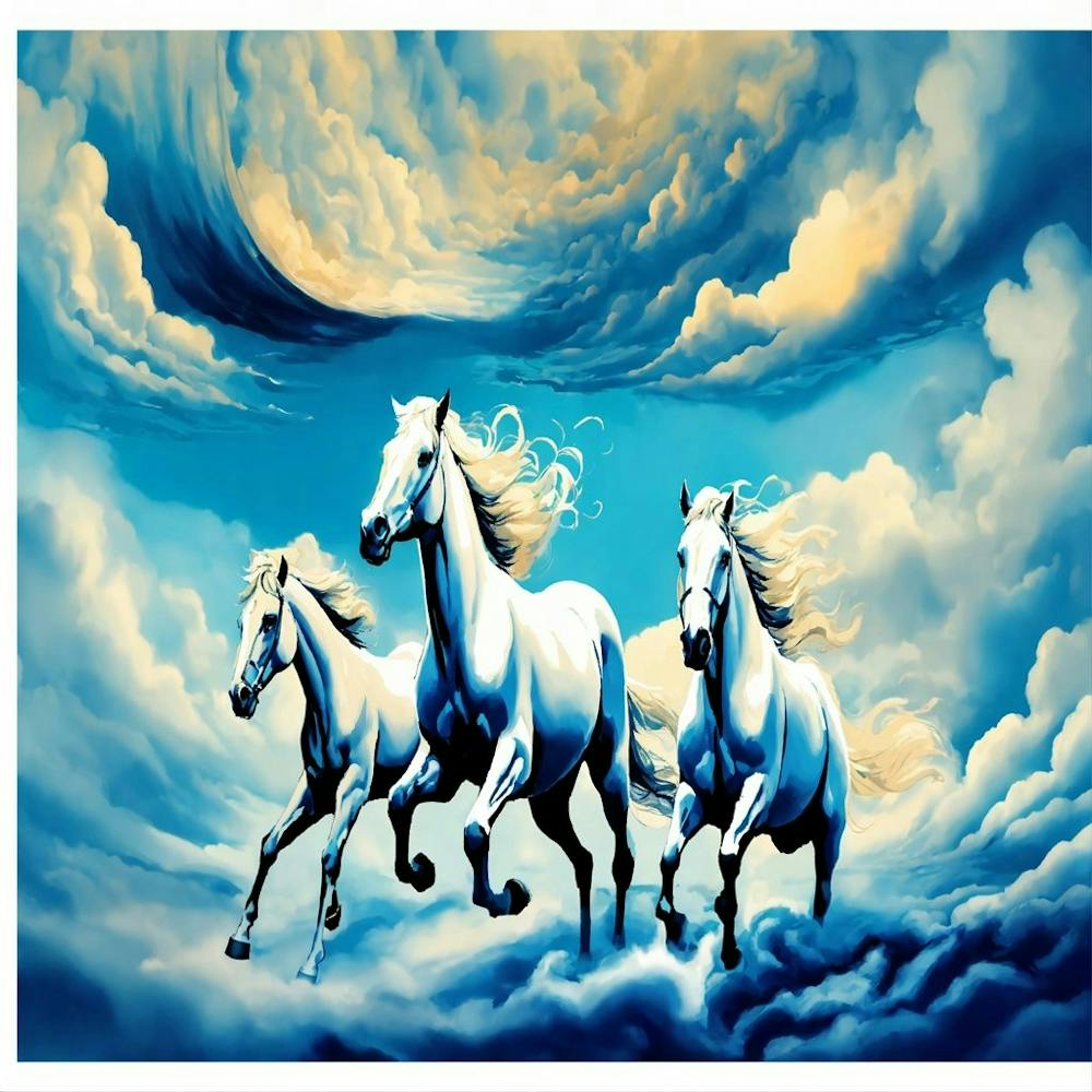 Three Horses In The Sky