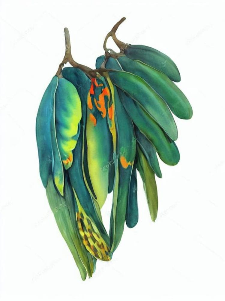 Pygmy Date Palm (Phoenix Roebelenii) Watercolor