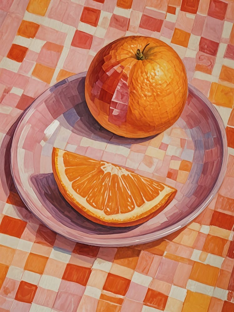 Orange On Plate