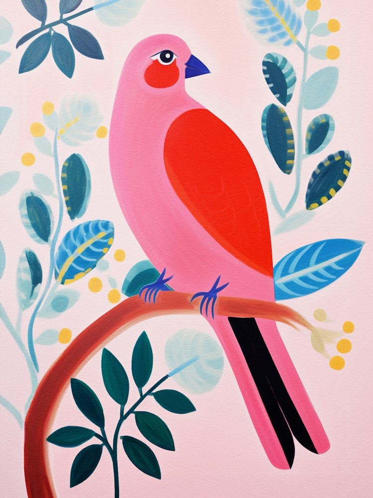 Pink Bird Painting