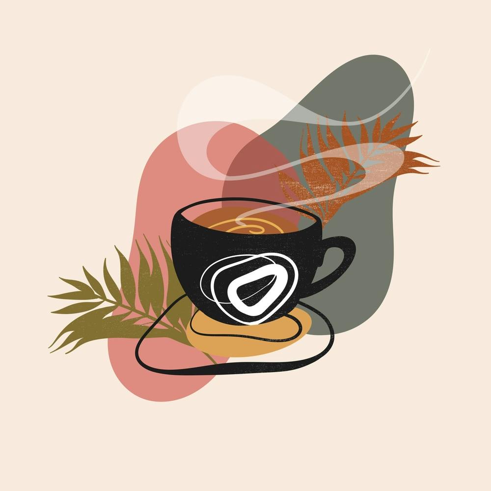 Coffee Cup With Leaves 12