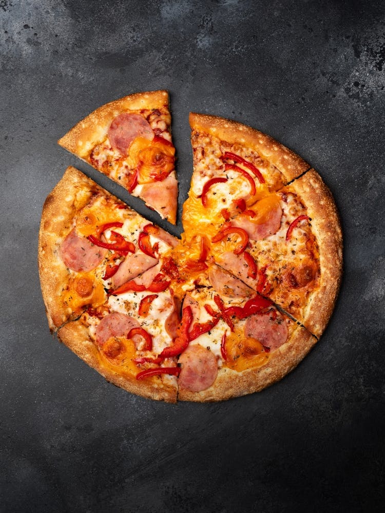 Pizza, blackboard — Food kitchen poster/blackboard, photo art 1