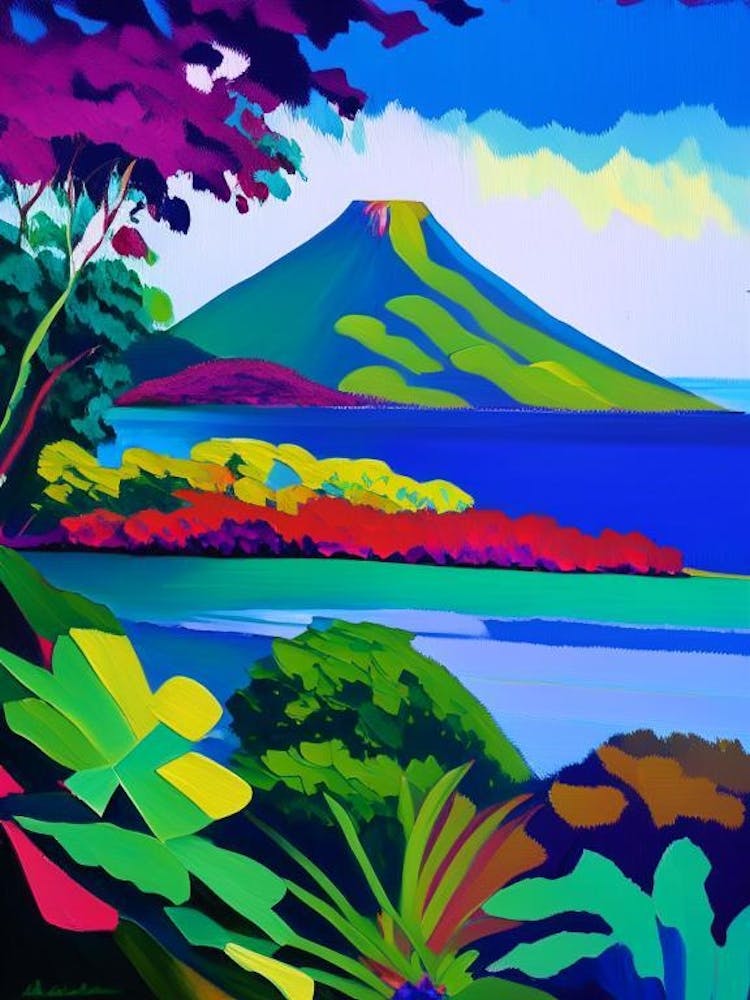 Isla De Ometepe Nicaragua Buntes Gemälde Tropisches Reiseziel