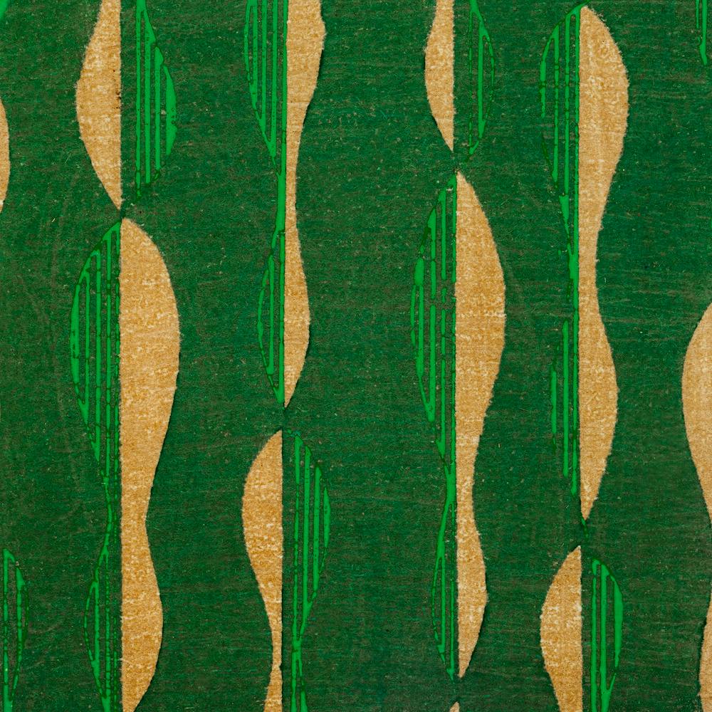 Vintage Ukiyo-e Woodblock Print Of Japanese Textile, Shima Shima, Furuya Korin (123)