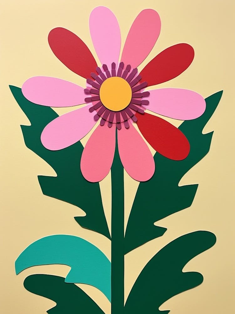 Cut Out Style Flower Art Daisy 1