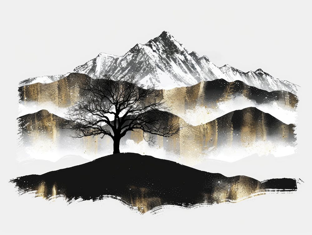 Tree In The Mountains