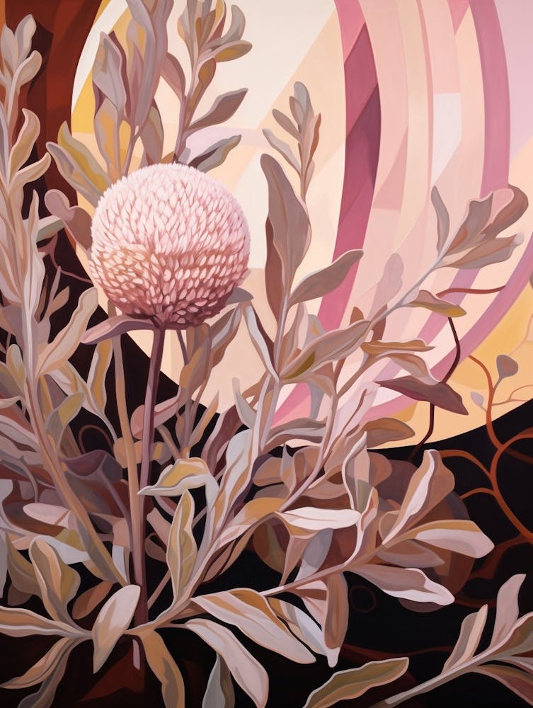 Globe Amaranth Flower Painting