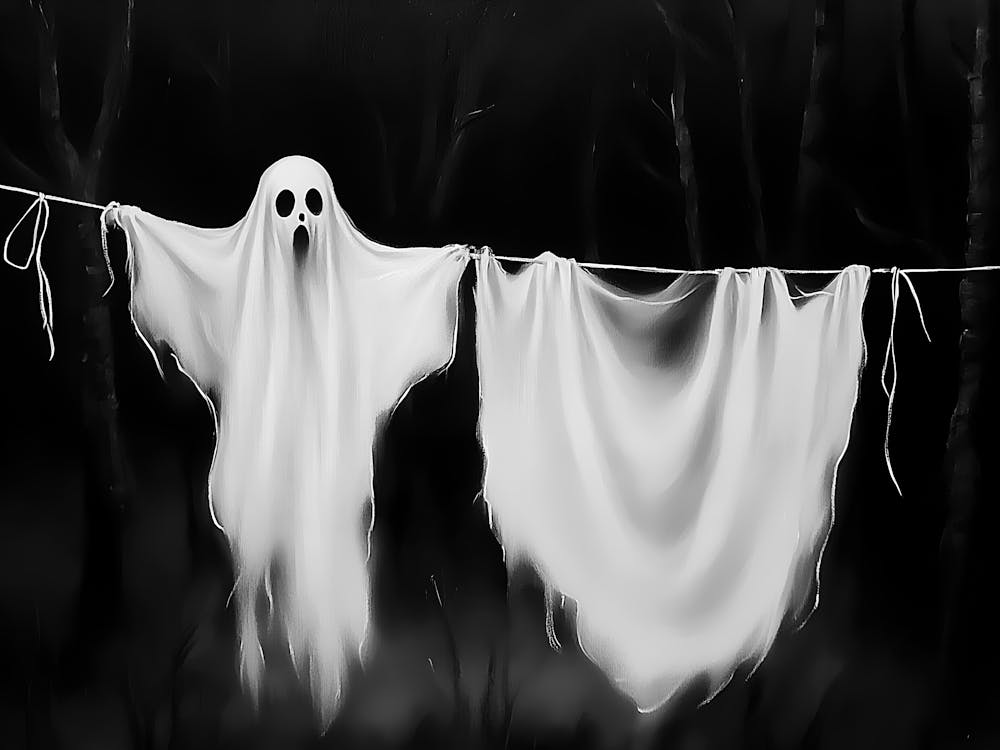 Ghosts Hanging On Clothesline