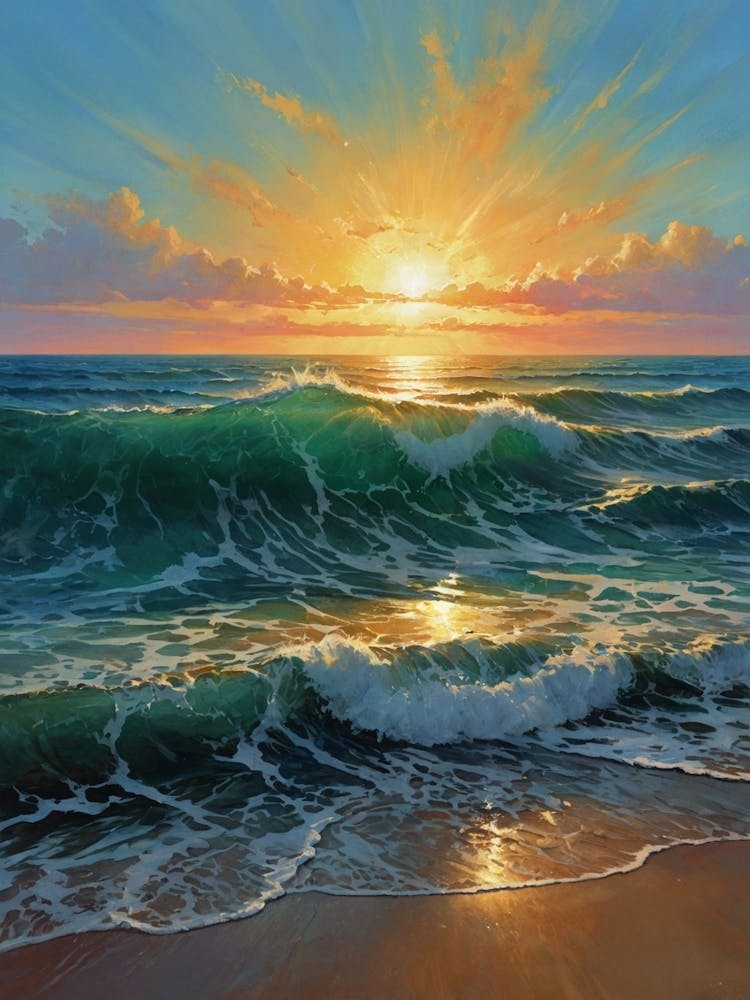 Sunset Over The Ocean 7