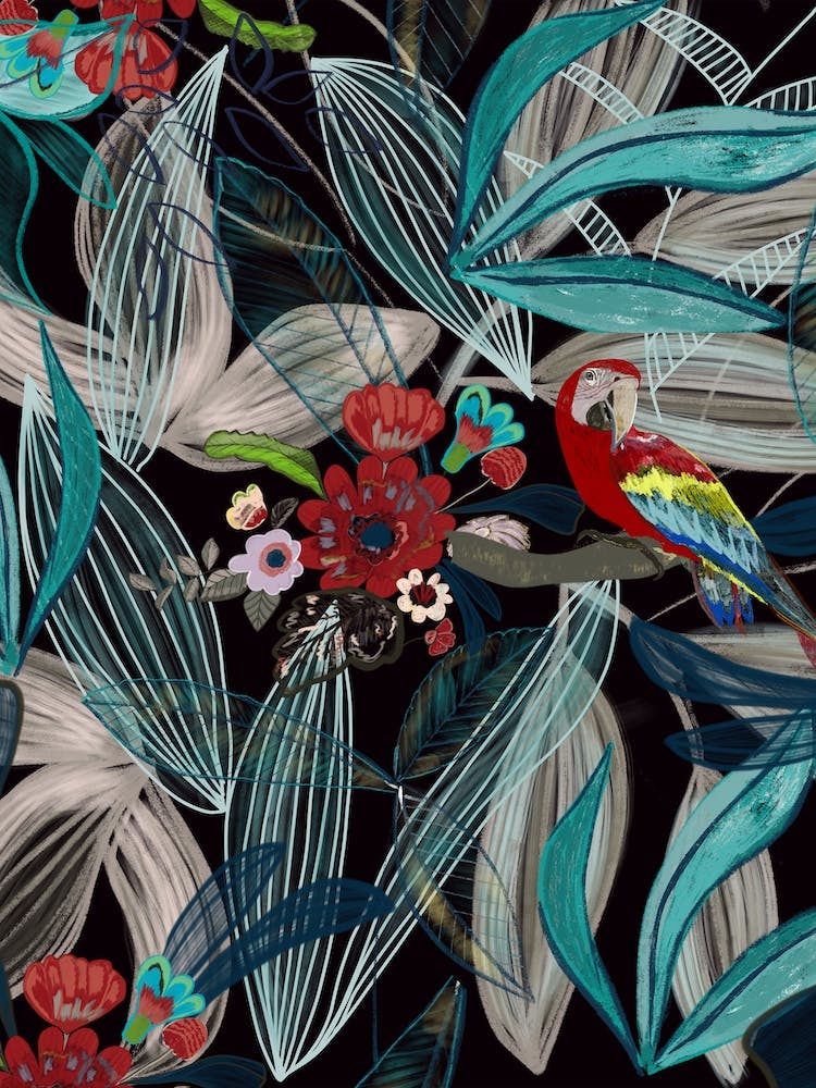 Summer Pattern Parrot