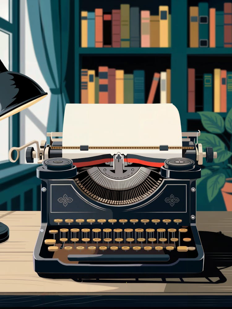 Typewriter On A Desk