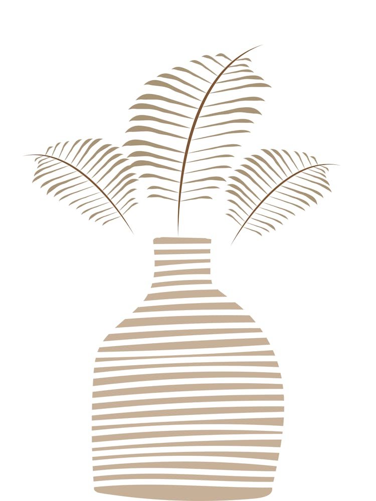 Palm Leaves In A Vase