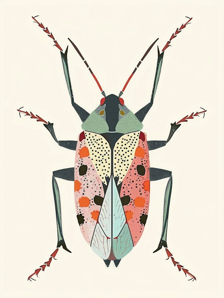 Colourful Insect Illustration Boxelder Bug 9