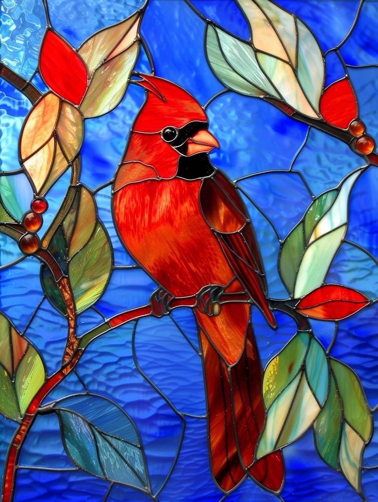 Cardinal Stained Glass 3