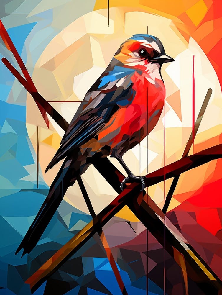 Bird Abstract Pop Art 4