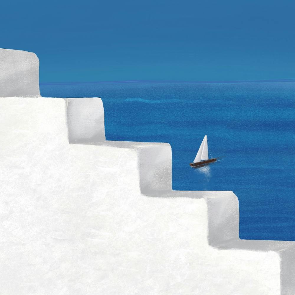 Sail Away Santorini Square