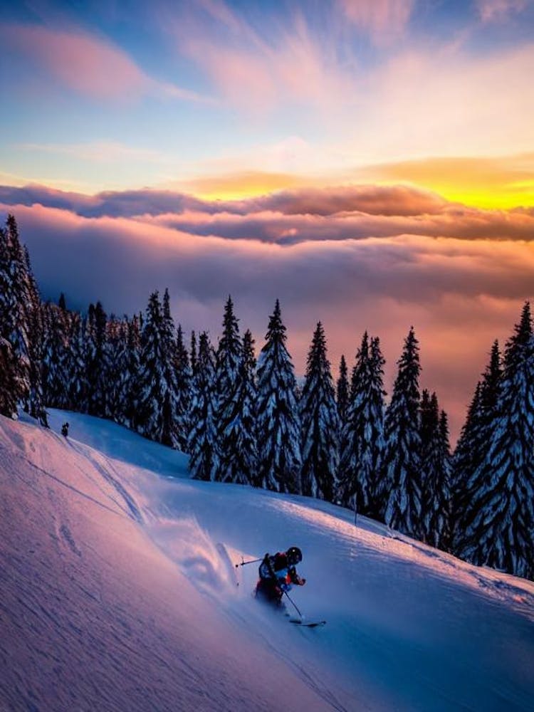 Mayrhofen, Austria 1 Sunrise Skiing Poster