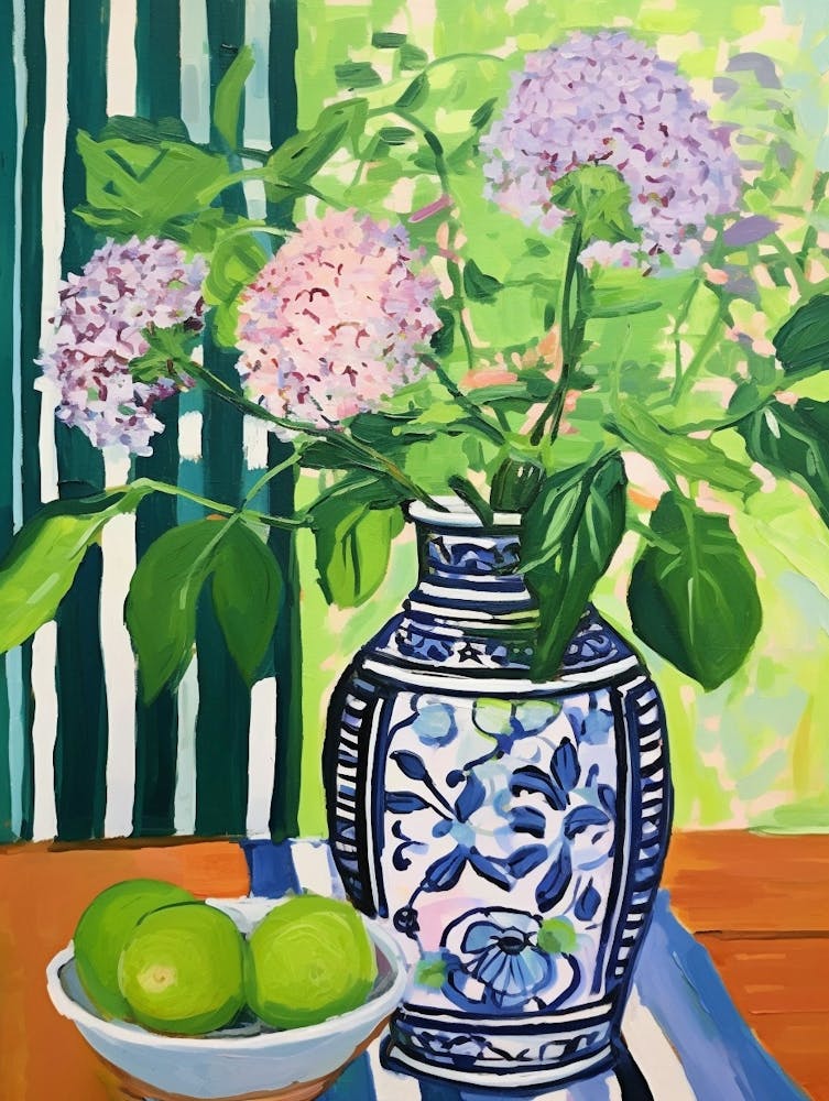 Flowers In A Vase Still Life Painting Lilac 1