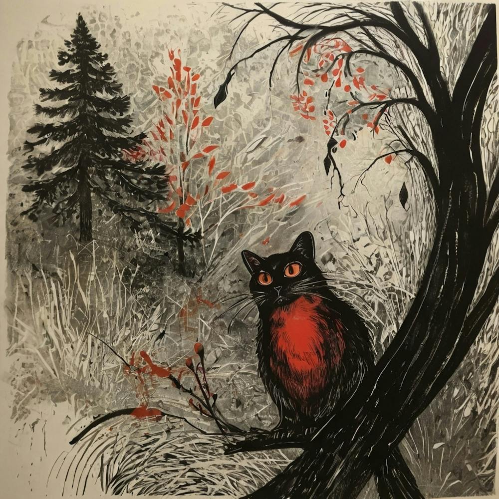 Cat In A Tree