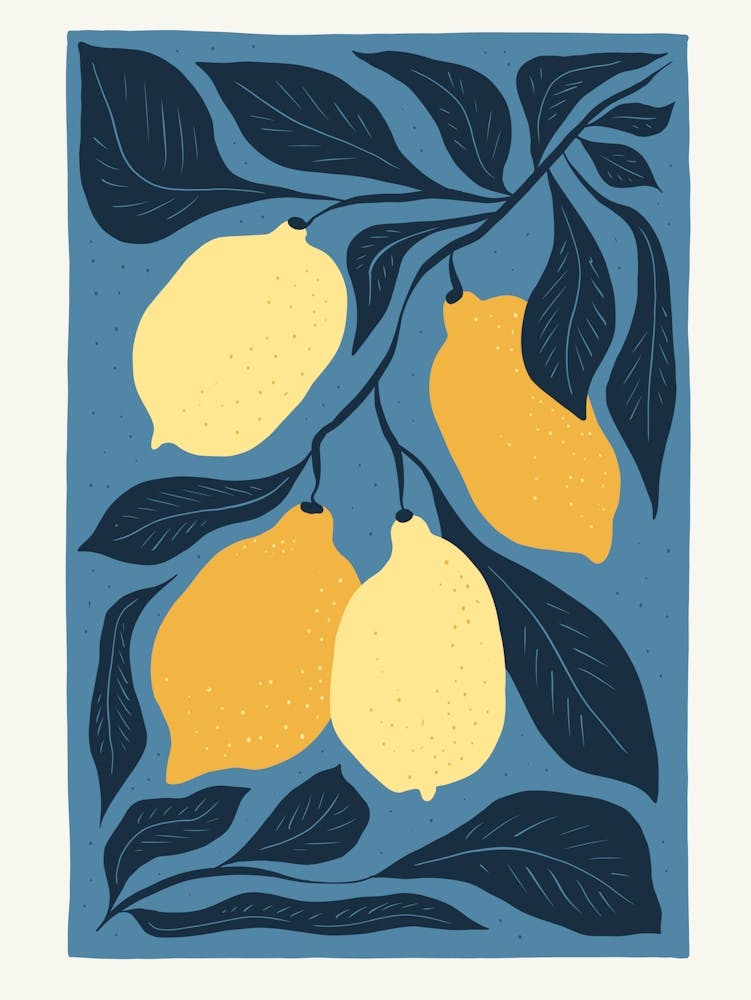 Lemons On A Branch Kitchen Matisse Style