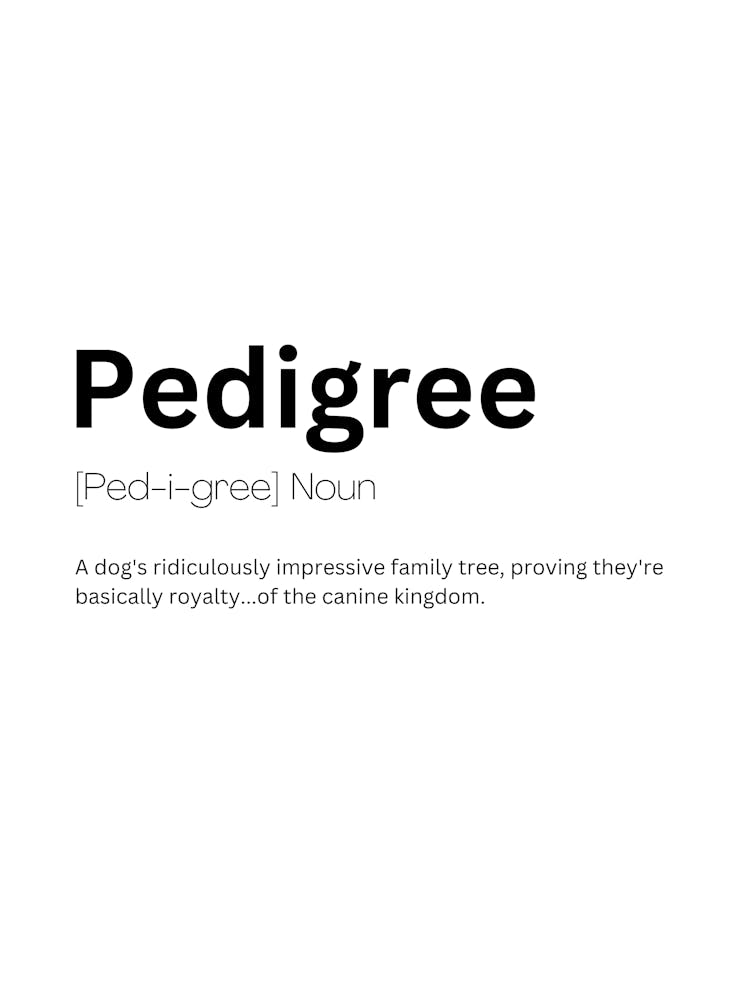 Pedigree Definition Meaning