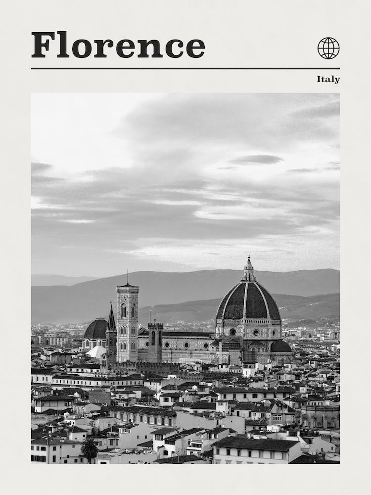 Florence Italy Black And White