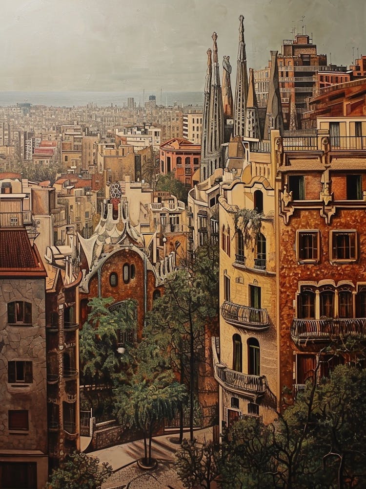 Kitsch Barcelona Painting 2