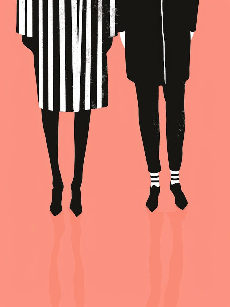 Two People Standing Next To Each Other