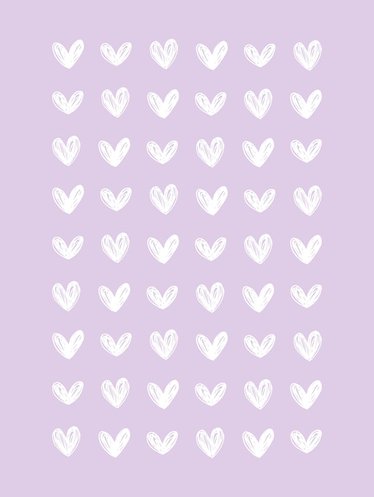 Scribble Hearts - Lilac