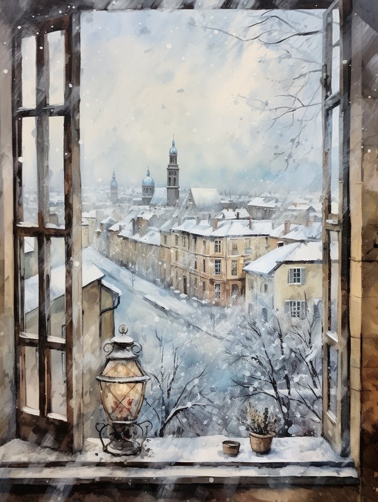 Winter Cityscape Krakow Poland 5