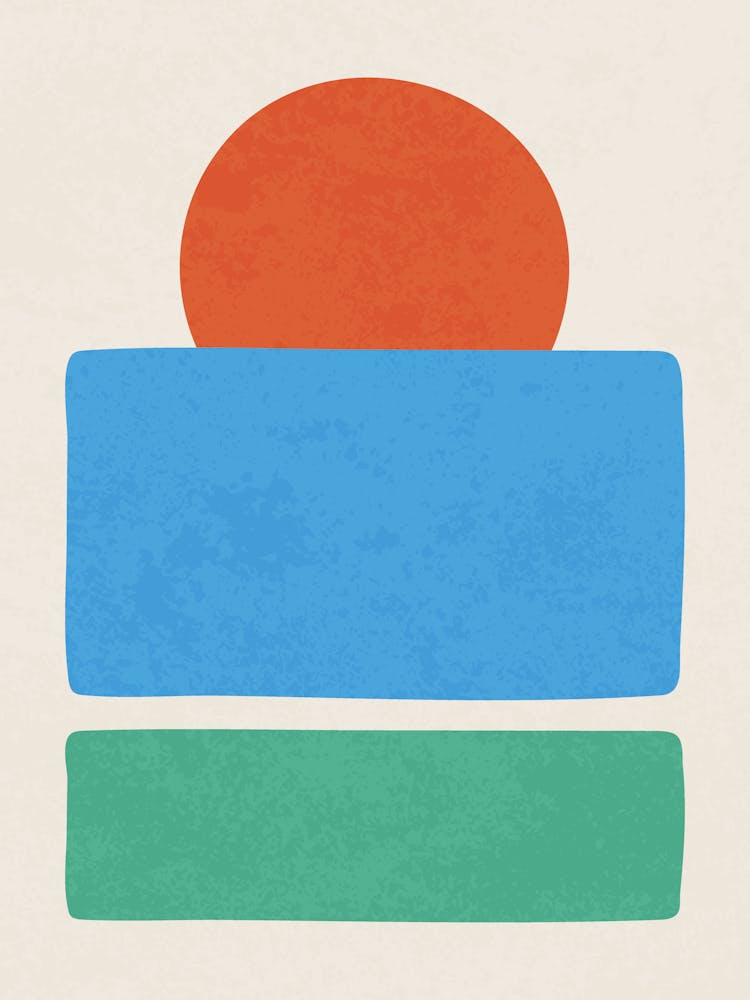 Abstract Sunset Over Water Minimalist Design