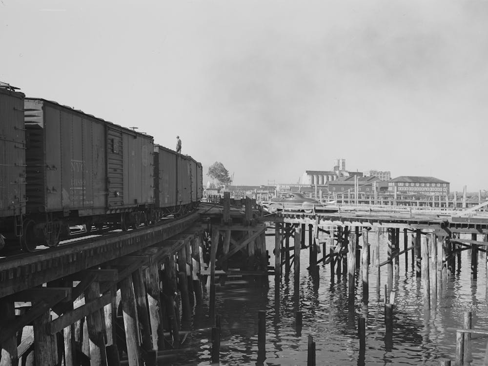 On The Harbor Of Astoria, Oregon, Shipping By Rail And Water Is Centered On Fish, Vitamin Products, Lumber And